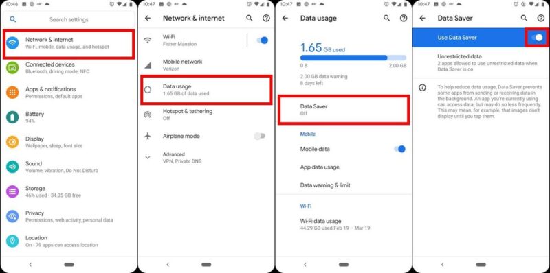 How to reduce mobile data usage on Android