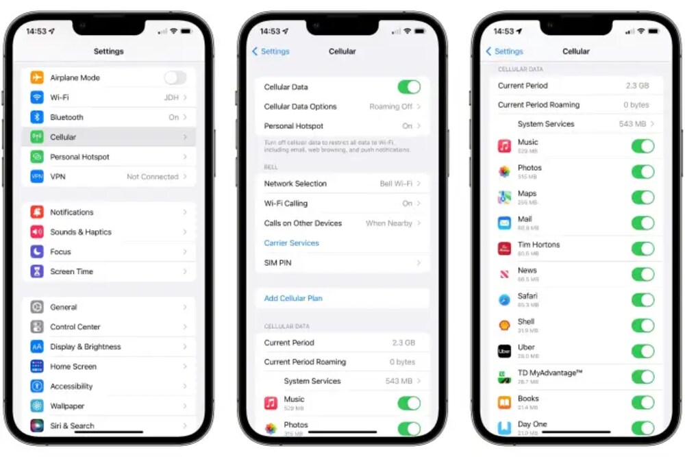 How to monitor cellular data usage on iPhone