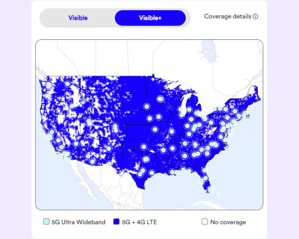 visible mobile coverage map