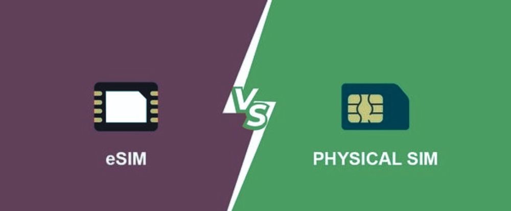 Comparing an eSIM Card Between a Physical SIM Card 