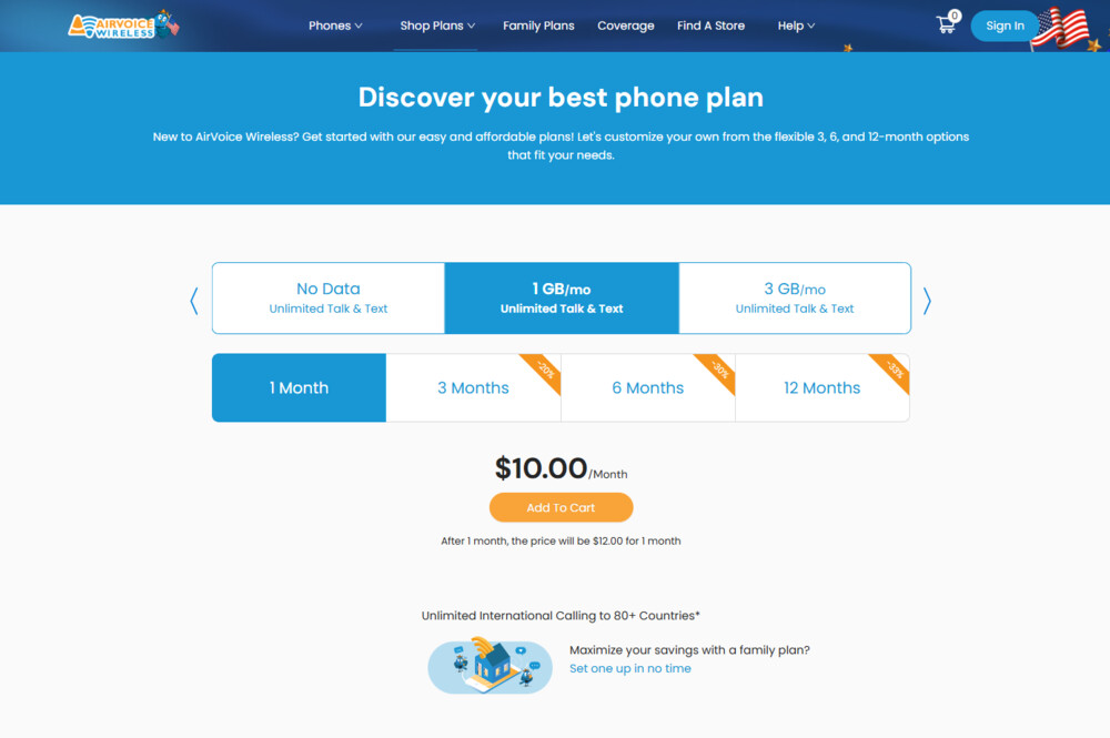 Starting a data plan withj AirVoice in an affortable price