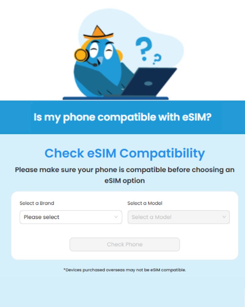 device compatibility for esim