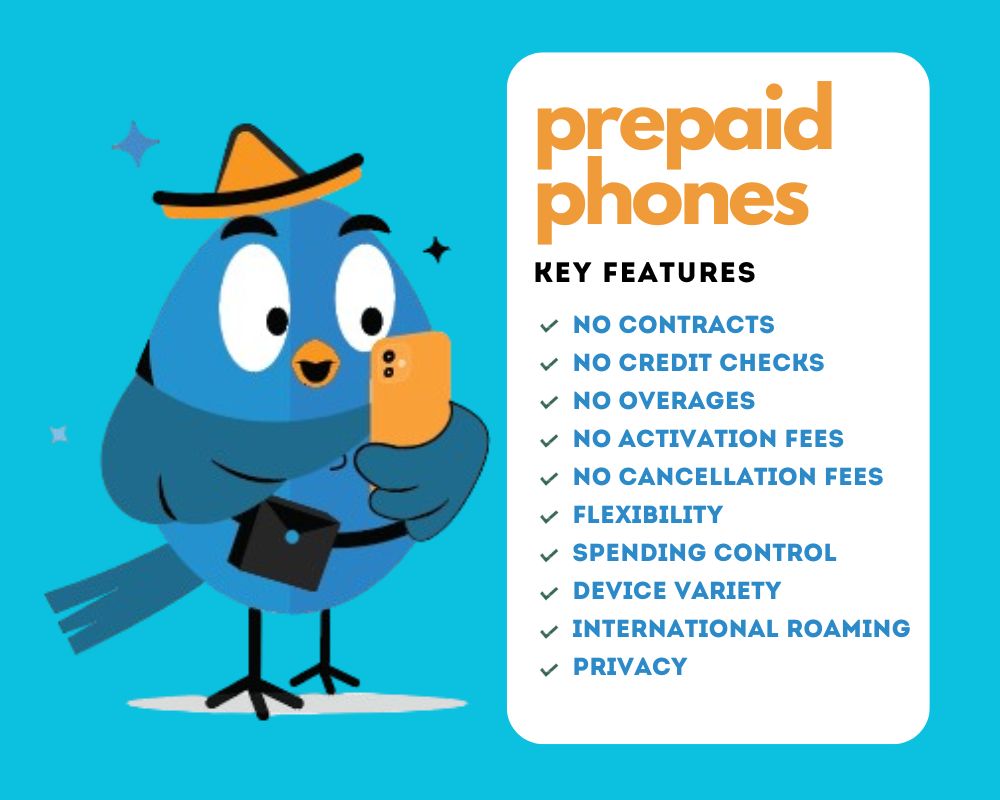 prepaid phone key features